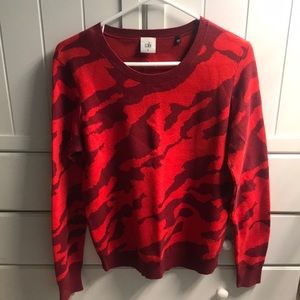 cabi Red Camo Sweater